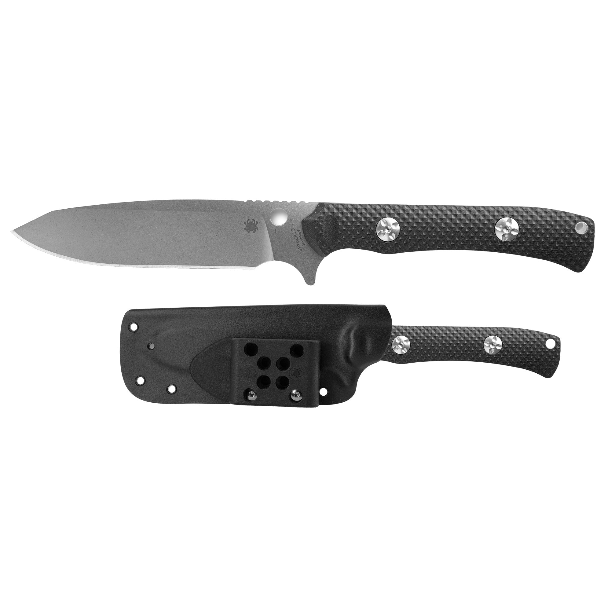 Spyderco Skoli Fixed Blade — Stonewashed — view 1